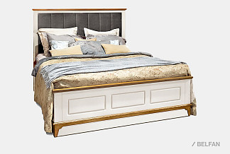 Кровать "Brianson"; без основания, без матраса; (1800x2000); жемчуг+дуб; Italia 26