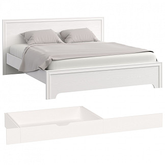 Кровать 2сп. c прям.спинками (1800)+ящик G86 Montreal белый