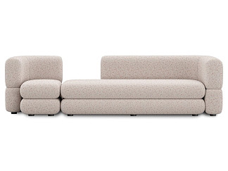 Диван модульный Брера 5 Букле Кремовый