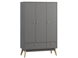 Распашной шкаф Торвалль 3-118x185 Графитовый