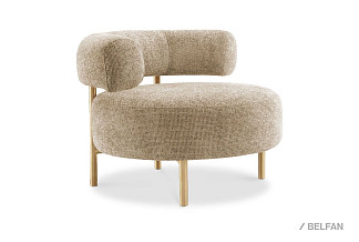 "Одри" кресло; нераскл.; 12; золото; Symphony 03 Beige (гр. 2/МТХ)