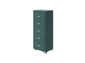 Комод Орматек OrmaSoft 2 (5 ящиков) (Ткань: Велюр Sohu Лазурь) 50x40