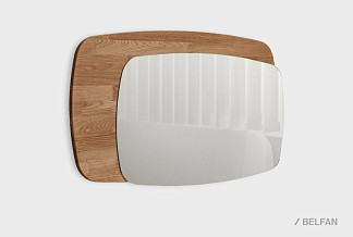 Зеркало настенное "Бергамо"; американский орех