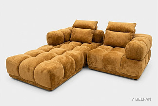 "Киото" диван индивидуальной модификации; нераскл.; 90+90+18; Ideal Hardal 04 (гр.2/Турция)