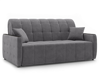 Орматек Диван-кровать Berlin 2 Hard (Велюр/ЛДСП Ultra Осенний туман (Grey)/Венге) 160x200