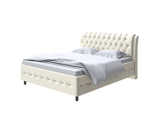 Кровать Como (Veda) 4 с ПМ + Матрас Orto Comfort Middle (Экокожа Кремовый) 200x200
