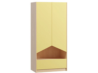 Распашной шкаф Пенни 2-90x190 Желтый