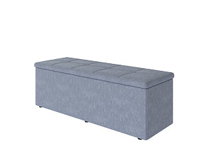 Пуфик Орматек Пуф OrmaSoft 2 двухместный (Ткань: Рогожка Levis 85 Серый) 122x42