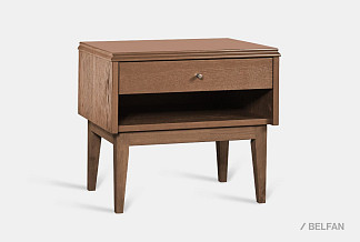 Тумба прикроватная "Сакраменто" (с нишей); трюфель