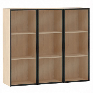 Шкаф-витрина трехстворчатый Челси,Римини Римини белая