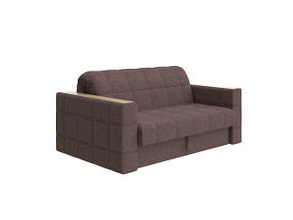 Орматек Диван-кровать прямой Ergonomic dream (ЛДСП+ткань Levis 37 Шоколад/Ясень светлый) 158x211