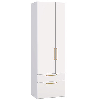 Шкаф 2дв., 2ящ., 5полок гл.400, дл.692 (др.ручки) Soho белая