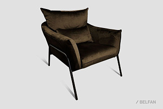 "Купер" кресло; нераскл.; 12; металл черный; 749 (гр.1)