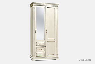 Шкаф комбинированный "Верди Люкс" 12з; слоновая кость