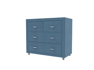 Комод Verda 2/4 (Ткань: Микровелюр Marino 27 Океан) 92x48