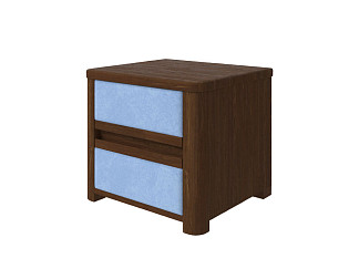Тумба Орматек Wood Soft (Ткань/Массив (сосна) Мокко (сосна) с брашированием/Teddy 311 Небесно-голубой) 45x40