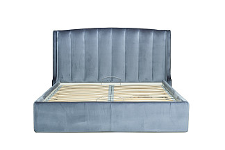 Кровать Odry c подъем.мех.вельвет синий Velv SIN 186*220*120