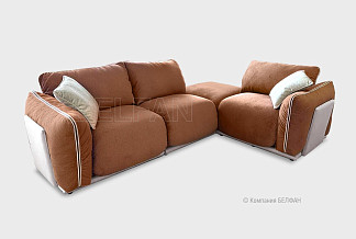 "Ferre" диван 3-х местный с пуфом; нераскл.; 1L+10+18+1R; правый; Ricci 05+Ricci 02+Enzo 130 (гр. 1/МТХ+СМ)