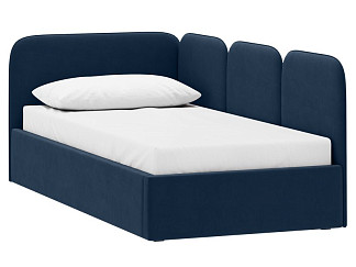 Детская кровать Имми 90 Велюр Синий