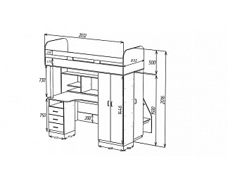 Кровать чердак Аракс