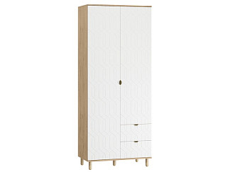 Распашной шкаф Теджонс 2-93x224 Деко ​Белый/Дуб Ирландский