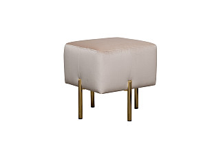 Пуф Mario вельвет св.бежевый Velv ECRU 42*42*44см