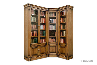 Набор мебели для библиотеки "Верди Люкс 2"; правый; дуб рустикаль с патиной