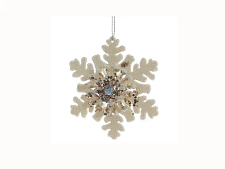 Елочное украшение Снежинка ажур