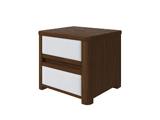 Тумба Орматек Wood Soft (Ткань/Массив (сосна) Мокко (сосна) с брашированием/Teddy 300 Снежный) 45x40