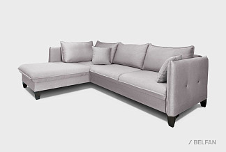 "Морган" диван угловой с оттоманкой; раскл.; 2MR6L; "Тик-так" (1270х2360); венге; 299(0)+299(0) (гр. 1)