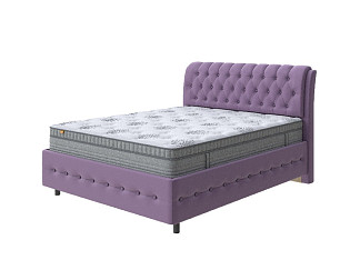 Кровать Como (Veda) 4 Grand с ПМ + Матрас Optima Comfort M (Экокожа Слива) 200x220