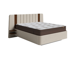 Кровать FlyEdge с подъёмным механизмом (Ткань: Велюр Forest 4 Бежевый) 200x200