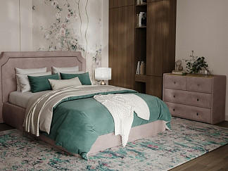 Комод Орматек City (Ткань: Велюр Teddy Шоколадный бисквит) 100x46