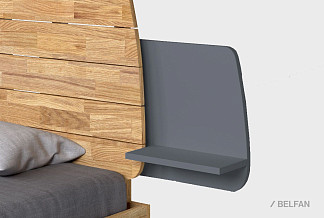 Полка прикроватная "Уоллстрит"; к-антрацит