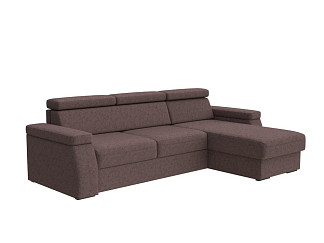 Орматек Угловой диван-кровать Synergy Ergo (Ткань: Рогожка Levis 37 Шоколад) 160x196