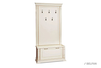 Тумба с вешалкой "Верди Люкс" 06; слоновая кость с золочением