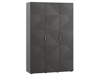 Распашной шкаф Шелтон 3-137x212 Графитовый