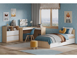 Модульная детская Пенни-7 Plywood White