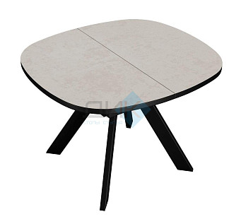 Стол DikLine B110 Хромикс белый/опоры черные