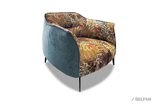 "Альберто" кресло; Forest 05+Tiffany 12 Azur+Forest 05 (гр. 3/Турция+МТХ)