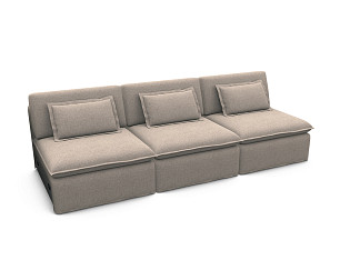 Орматек Meison 3-х местный без подлокотников Soft (Ткань: Шенилл Siena latte) 120x300