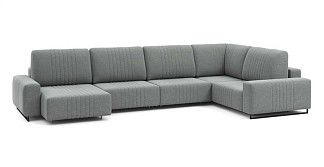 Угловой диван Хаммер NEXT с широкими подлокотниками с оттоманкой