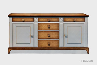 Тумба 3-х секционная «Бриансон»; муссон+дуб