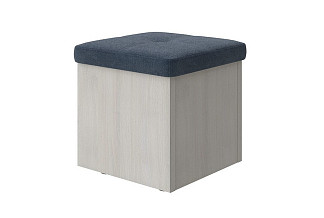 Пуфик Пуф Como/Veda (ЛДСП Дуб Шамони+ткань Дуб Шамони светлый (124)/Sohu Джинс) 42x42