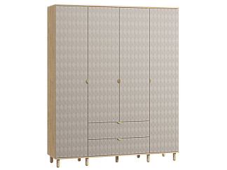 Распашной шкаф Теджонс 4-185x224 Лист ​Латте/Дуб Ирландский