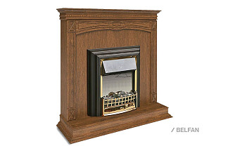 Подставка декоративная под камин "Верди Люкс 1"; дуб рустикаль