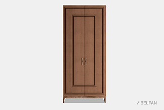 Шкаф 2-х дверный "Сакраменто" (с декором); трюфель