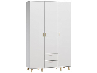 Распашной шкаф Пронто-3-130-210 Белый
