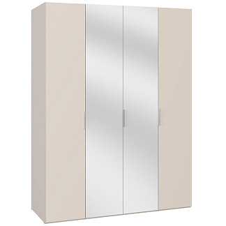Шкаф четырехстворчатый Сохо беж с зеркалами Сохо беж