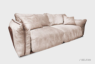 "Ferre" диван 3-х местный; раскл.; 3М; "Пружинный блок" (2000х1400); Tiffany 02+Tiffany 02+Enzo 236 (гр.1/МТХ+СМ)